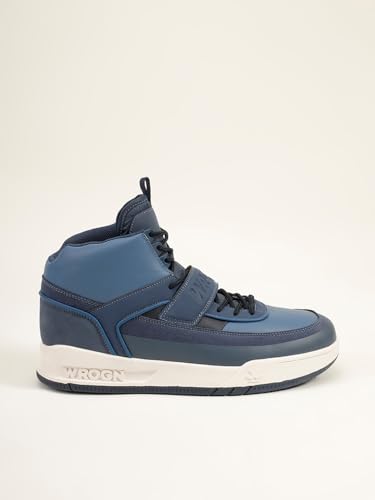 Image of WROGN Men's Microfibre High-top Lace-up Sneakers
