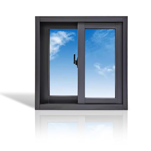 Aluminum Sliding Window Shed Windows with Screen and Tempered Glass, Basement Garages Chicken Coop Bathroom Window Replacement(Black,20x12in/51x30cm)