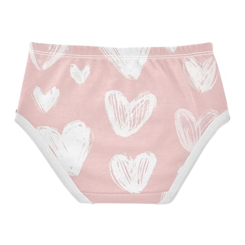 Cartoon Toddlers Underwear Floral 2t Cotton Cute Panties Girl Hearts Pink Valentine Day Undies Kids Briefs2