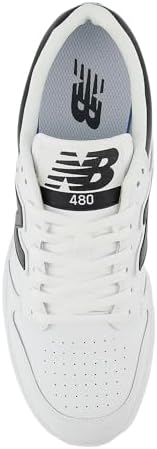 New Balance Men's 480 V1 Sneaker, White/Black, 8.5 | Image 2