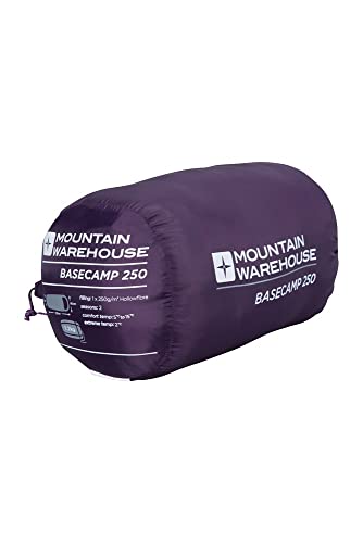 Mountain Warehouse Sleeping Bag - Basecamp 250 - Camping Spring Summer Season Lightweight Compact - For Spring Summer, Camping & Trekking - Image 5