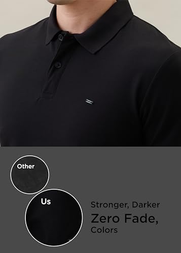 Image of Nostrum Cotton Half Sleeve T-Shirt for Men Boys, Regular Fit, Cherry, Stylish Mens T-Shirts, Polo T Shirt for Man, Collar T Shirts for Men
