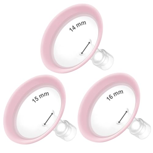 Image of Maymom MyFit Flanges Pano Goldie Pack 14 15 16 mm Compatible with Medela Breast Pumps and Maymom Wide Base and Narrow Base Connectors