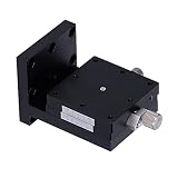 Wakects Z-Achsen-Lineartisch, Aluminiumlegierung, Manueller Lineartisch, 60 X 60 Mm, Schwalbenschwanz-Schiebetisch mit Getriebegriff, ± 10 Mm Verfahrweg für die Prüfung Optischer Geräte, Mikroskope