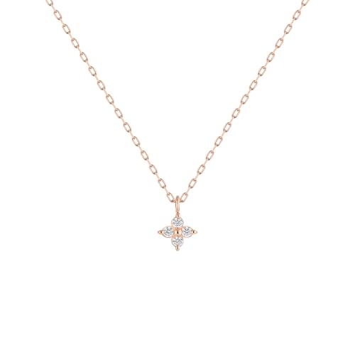 [4℃(ヨンドシー)] 公式 K10ピンクゴールド フラワー ネックレス 誕生日 プレゼント レディース ジュエリーケース付き 112616123110