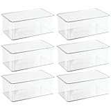 mDesign Stackable Closet Plastic Storage Bin Box with Lid - Container for Organizing Mens and Womens Shoes, Booties, Pumps, Sandals, Wedges, Flats, Heels and Accessories - 5
