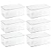 mDesign Stackable Closet Plastic Storage Bin Box with Lid - Container for Organizing Mens and Womens Shoes, Booties, Pumps, Sandals, Wedges, Flats, Heels and Accessories - 5" High, 6 Pack - Clear