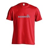 [アートワークスコウベ] バドミントン Tシャツ 半袖 練習着 ドライ シンプルバドミントン ユニセックス L レッド