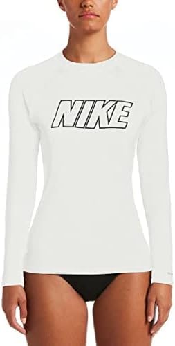 Nike UPF 40+ Long Sleeve Rashguard Swim Tee Maglietta Rash Guard Donna