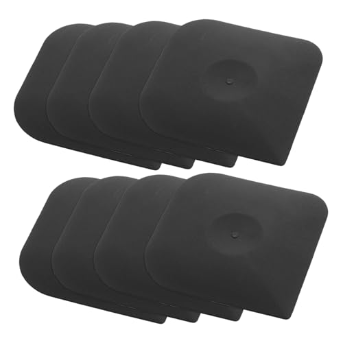HIAKDOFT 8piezas Herramientas De Raspado De Plástico Reutilizables Para Limpiar Sartenes De Hierro Fundido y Utensilios De Cocina Raspadores Para Masa y Limpieza De Color Negro