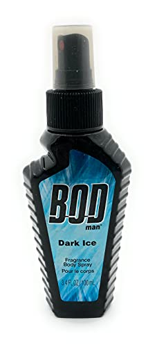 (1) 3.4 Fl Oz BOD Man Dark Ice Fragrance Body Spray 100 ml