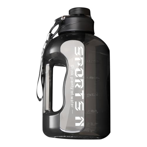 Generico Cantimplora gigante – 1,7 L de capacidad grande botella antigoteo | Grande con asa para hombres, para senderismo, camping, uso exterior, viajes, adultos, hombres y mujeres