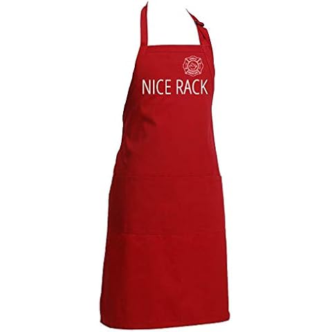 Grill Rescue ​Funny​ ​BBQ Aprons For Men​ - ​Heat Resistant ​with Adjustable Neck and Front Pocket – ​Chef Cooking Aprons​ - ​Great Gifts for Husband ​or Dad (Nice Rack) Cover