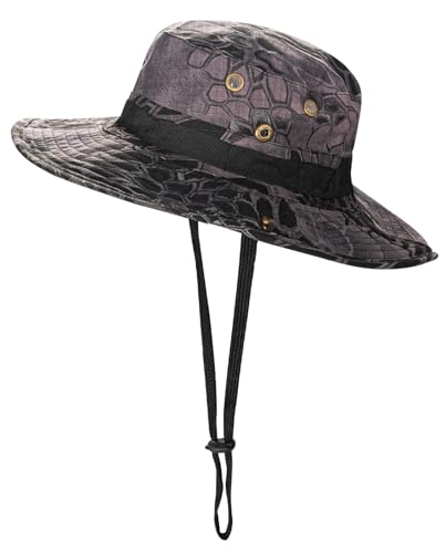 Image of Sun Hats for Men Women Boonie Hat UPF 50+ Bucket Hat Wide Brim UV Protection Fishing Hiking Safari Outdoor Hats