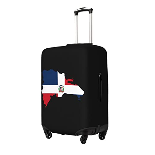 CUTEDWARF Dominican Republic Map Flag Travel Suitcase Protector Fashion Luggage Cover Washable Fits 18-32 Inch Baggage2
