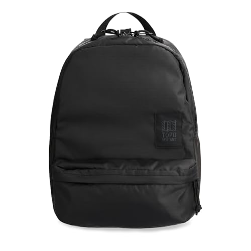 Topo Designs Dash Pack, Lightweight Laptop Backpack, 100% Recycled Materials, Fair Wear + WRAP Certified, 17L (Black)