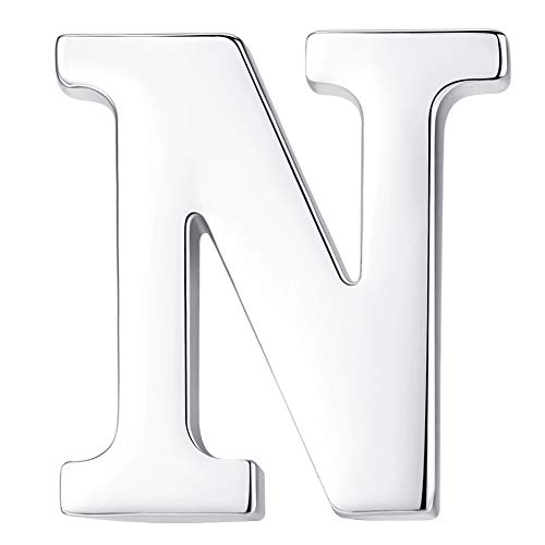 Image of HONEY BEAR Initial Alphabet Letter Lapel Pins Collar Badge Brooches for Mens /Womens Shirt Dress Decoration Silver