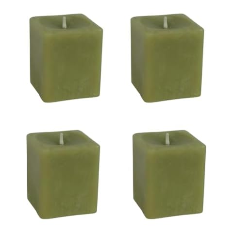 Candlestock Real Bayberry Square Votive Candle Pack - Pure Bayberry and Pure Beeswax Blend - Pack of 4 Natural Bayberry Square Votive Candles - No Fragrance Added Bayberry Candles Cover