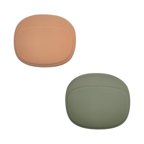Image of TANGZU Silicone Headphone Organizer, Data Cable Storage Case, Portable Wired Headphone Organizer, Mini Magnetic Storage Box Storing Earbuds /USB Flash Drive /Key for Home or Workplace (Brown,Green-2PCS)