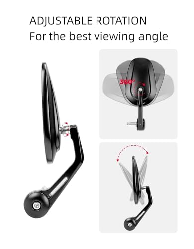 Retrovisor moto de aluminio CNC para Yamaha MT-07 MT-09 MT10 5