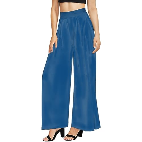 Irisjudy Women's Soft Palazzo Wide Leg Pant for Work, Casual Flowy Pants Plus Size Yoga Leggings Loose Fit Lounge Pants2