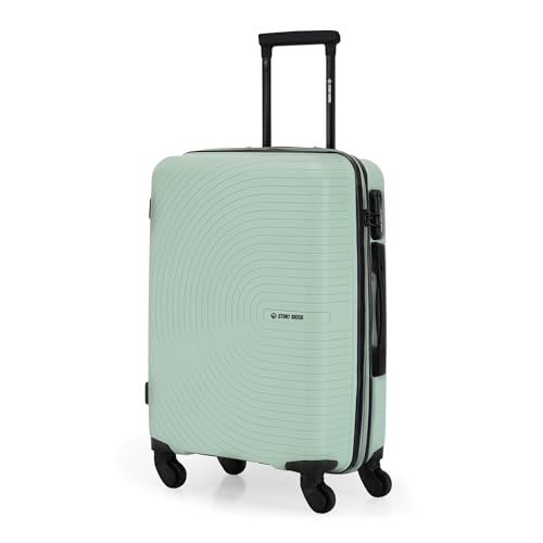 Image of Stony Brook by Nasher Miles Crescent Hard-Sided Polypropylene Cabin Luggage Pastel Green 20 Inch 55Cm Spinner Trolley Bag