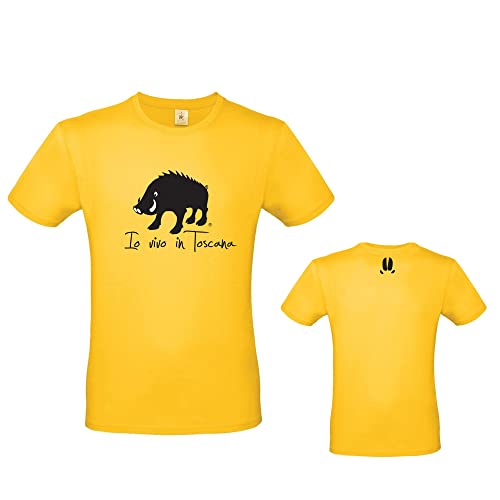 IO Vivo in Toscana t-Shirt Cinghiale Giallo XL