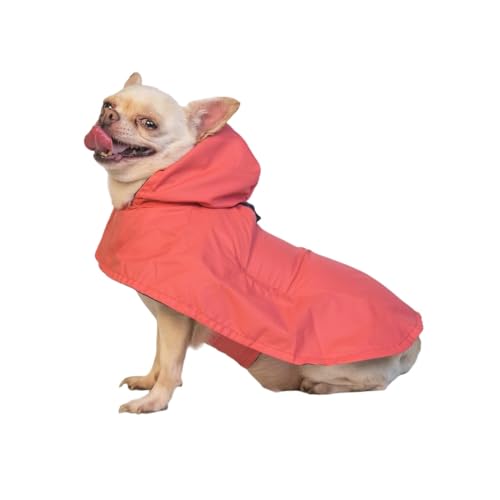 Pet Set Go Cape Style Dog Raincoat with Hoodie | Double Layered | Water Resistant | Polyester | for Small, Medium, Large Breed Dogs | Adjustable Waist and Neck | Red (L) Pet Set Go Cape Style Dog Raincoat with Hoodie | Double Layered | Water Resistant | Polyester | for Small, Medium, Large Breed Dogs | Adjustable Waist and Neck | Red (L)