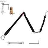 PawHut Smycz dla psa rowerowego 124 cm, łatwa w instalacji i zdejmowana, rower dla psa bez użycia rąk, smycz do ćwiczeń, joggingu, jazdy na rowerze, stal i poliester, czarna
