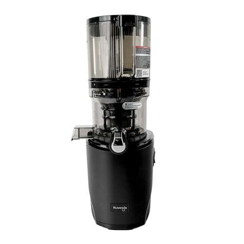 Kuvings | Extracteur de jus Mains libres AUTO8 | Découpe automatique des fruits et légumes entiers | Panier 2L | Nettoyage facile | Noir