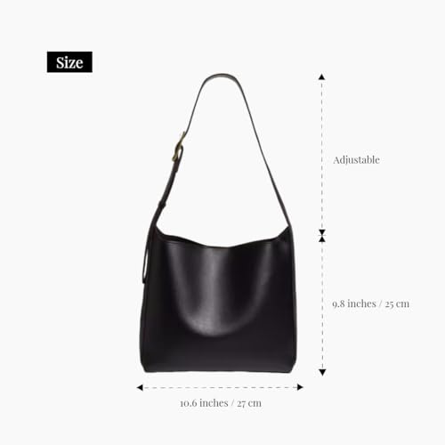 Bolso de hombro de cuero PU para mujer, tote retro grande vegano miniatura 5