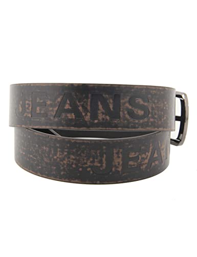 URAMAN Mens Casual belts for Jeans Western Cowboy Country Embossed Leather Belt Fashion Gradient Brown2