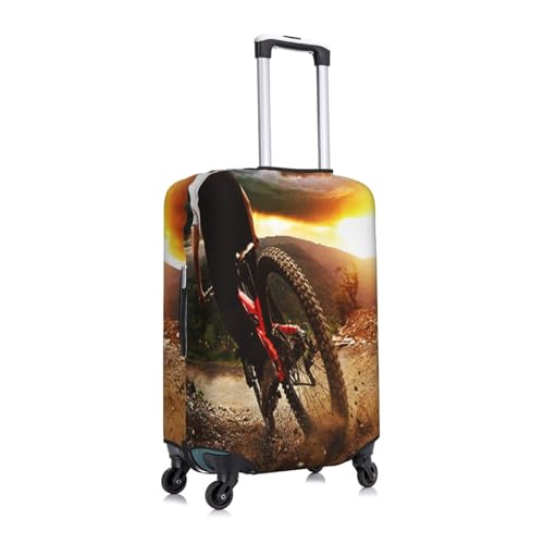 Mountain Biking Downhill Racer Luggage Cover for Suitcase, Suitcase Cover Protector Fit 22-24 Inch Luggage Travel Accessories, M3