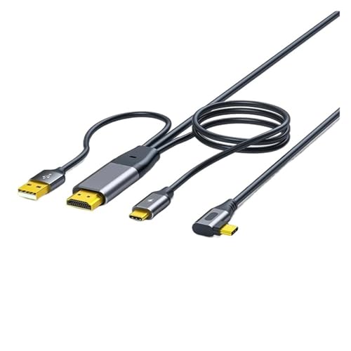 4K 60Hz HDMI - USB C �P�[�u���A�d���t���A�^�b�`�R���g���[������� VR ���K�l���T�|�[�g�A�Q�[���R���\�[���A���j�^�[�ƌ݊�������(3m,HDMI to Type-C Elbow)