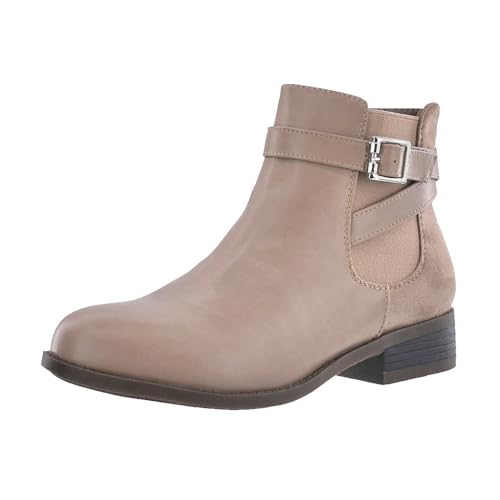 Elara Botines Mujer Chelsea Ankle Boots Chunkyrayan C298-Khaki-40