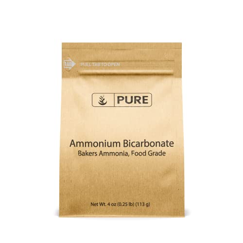 Pure Original Ingredients Ammonium Bicarbonate (4Oz) Baker's Ammonia, Traditional Leavening Agent, Food Grade