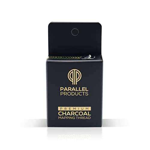Parallel Products - Premium Eyebrow Mapping String for Microblading - Pre-Inked - 1 mm Charcoal Thread - Essential Brow Microblading Supplies - 15 Meters per Box