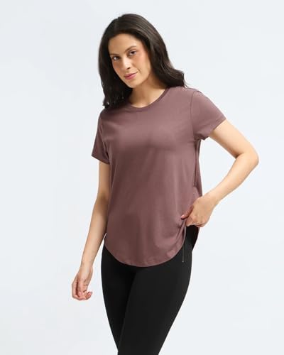 Image of Wellbi Bamboo Women's Tshirt - Ultra-Soft, Breathable & Sustainable | Premium Cotton Blend for Supreme Comfort | Stylish & Eco-Friendly T-Shirt for Women | Tshirt Women Cotton