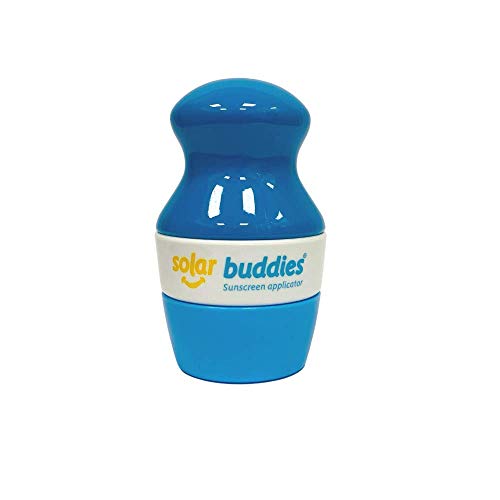 Image of Full Blue Solar Buddies Refillable Roll On Sponge Applicator For Kids, Adults, Families, Travel Size Holds 100ml Travel Friendly for Sunscreen, Suncream and Lotions (Full Blue)