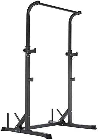 Hang Stand Strap Height Power Tower Station Pull ups Bar Dip Station for Strength Training, Workout Abdominal Exercise Hang Stand Combo (Black, One Size)