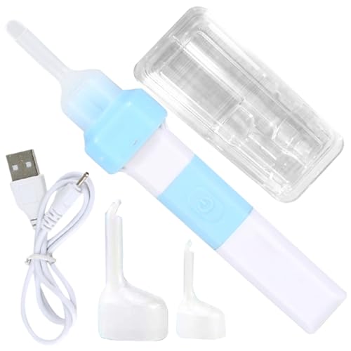 Ear Wax Cleaner, Electric Ears Cleaning Machine, 5x2.36x1.38 Inches, Earwax Remover Picker, Soft Spoon Tips, Storage Box Included, Safe and Gentle for Men Women Kids, White