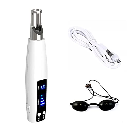 Pluma de eliminación de Manchas, Pluma de eliminación Lunares para Eliminar Tatuaje Cicatriz Pluma De Picosegundo, 9 Niveles de frecuencia y 4 Niveles de Intensidad,Blue Light