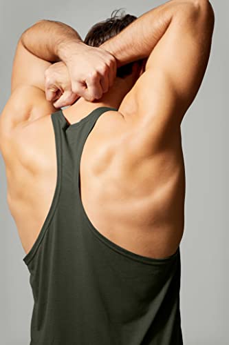 GYM REVOLUTION Men's 5 Pack Workout Fitness Tank Tops Muscle Gym Sleeveless Shirts2