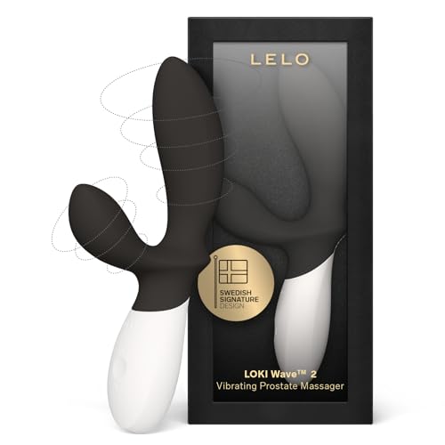 LELO Loki Wave 2 Vibrating Male Prostate Massager Anal Sex Toys with 12 Pleasure Settings Vibrating Anal Plug for Men, Male Sex Toys, Anal Sex Toys with Waterproof Design, Male Sex Toy, Black