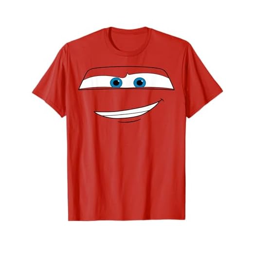 Disney Pixar Cars Lightning McQueen Big Face Short Sleeve T-Shirt