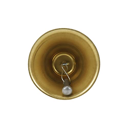 Kumgrot Hand Bells Hand Call Bell With Wood Handle Dinner Bell Brass Bell For Home Service Game 81Mm/3.19In Diameter #TOP3