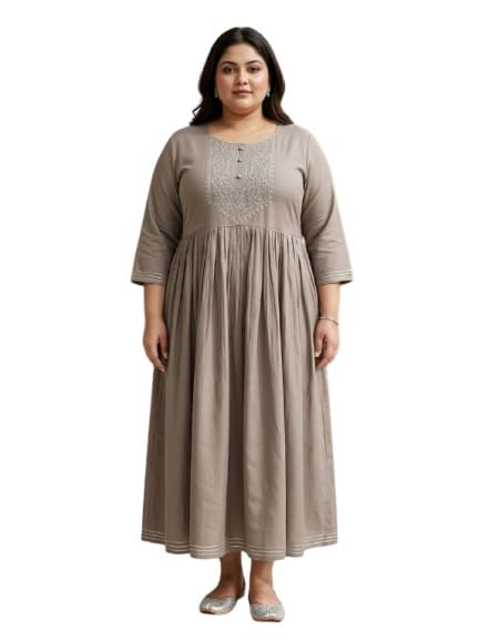 swasti Women Grey Embroidered, Embellished, Solid Gown-picture-23