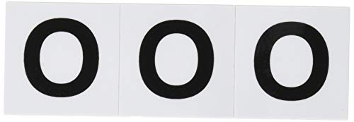TRUSCO(トラスコ) アルファベットステッカー 30×30 「O」 白 3枚入 TSN-30-O