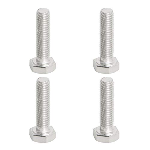 Image of Left Hand M6 x 25mm Hex Head Bolts Screws 304 Stainless Steel, A2-70 Fasteners Fully Machine Reverse Threaded SUS304 4 Pcs