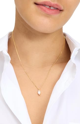 kate spade new york Signature Solitaire Pendant, Clear/Gold, One Size